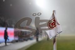 3. Liga; SSV Jahn Regensburg - FC Ingolstadt 04; Stadion komplett im Nebel versunken Eckfahne Jahn Regensburg