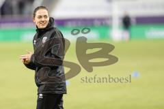 3. Liga; Erzgebirge Aue - FC Ingolstadt 04; Cheftrainerin Sabrina Wittmann (FCI) vor dem Spiel