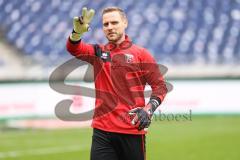 3. Liga; Hannover 96 II - FC Ingolstadt 04; Torwart Marius Funk (1, FCI) vor dem Spiel