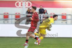 3. Liga; FC Ingolstadt 04 - FC Viktoria Köln; Torchance verpasst kommt zu spät Julian Kügel (29, FCI) Torwart Schulz Arne (27 VK)