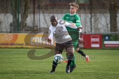 Bezirksliga - Saison 2025/26 - FC Gerolfing - SpVgg Altenerding - Lukas Achhammer (Nr.9 - FC Gerolfing) - Ridwan Bello weiss Altenerding - Foto: Meyer Jürgen