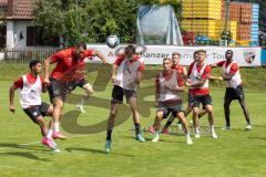 3. Liga; FC Ingolstadt 04 - Trainingslager, Allgäu, Pascal Testroet (37, FCI) Arian Llugiqi (25, FCI) David Udogu (47, FCI) Tobias Schröck (21, FCI)