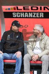 3. Liga; FC Ingolstadt 04 - Rot-Weiss Essen; vor dem Spiel CheftrainerAchim Beierlorzer mit Sportdirektor Harald Gärtner (FCI)