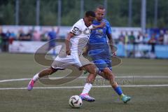 Toto - Pokal - Saison 2024/25 - DJK Hein - FC Ingolstadt 04 -  - Micah Ham (Nr.31 - FCI) - Matthias Fries (Nr.7 - DJK Hain) - Foto: Meyer Jürgen