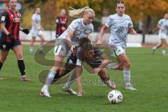 2. Frauen Bundesliga - Saison 2025/26- FC Ingolstadt 04 - VFL Wolfsburg - Anny Kerim - Lindland weiss Wolfsburg - Melissa Kuya Kuya -Strobel (Nr.14 - FC Ingolstadt Frauen I) - Foto: Meyer Jürgen