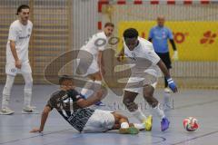 Lotto Bayern Hallencup - Saison 2024/25 - Vorrunde FC Fatih Ingolstadt MTV Ingolstadt - Juvencio Boa weiss MTV -  -Ismail Yüce schwarz Fatih - Foto: Meyer Jürgen