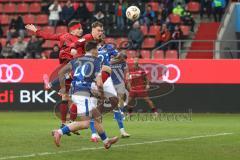 3. Liga - Saison 2025/26 - FC Ingolstadt 04 - Energie Cottbus - Georgios Antzoulas (Nr.6 - FCI) - Simon Lorenz (Nr.32 - FCI) - Foto: Meyer Jürgen