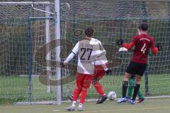 Bezirksliga - Saison 2024/25 - FC Fatih Ingolstadt - SpVgg Kammerberg -  Der 1:0 Führungstreffer durch - David Meier (Nr.14 - FC Fatih) - jubel - Haris Cehic Torwart Kammerberg - Daniel Seybold rot Kammerberg #4 - Foto: Meyer Jürgen