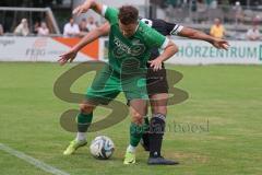 Bezirksliga - Saison 2025/26 - FC Gerolfing - TSV Gaimersheim - Armin Bortenschläger (Nr.18 - FC Gerolfing) - Nicolae Nechita (Nr.19 - TSV Gaimersheim) - Foto: Meyer Jürgen