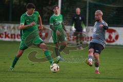 A-Klasse - Saison 2024/25 - FC Gerolfing II - TV 1861 Ingolstadt - Leopold Wegmann grün Gerolfing - Dominik Riedl grau Ingolstadt - Foto: Meyer Jürgen