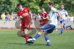 Relegation - Saison 2022/2023 - TSV Baar/Ebenhausen - TV Münchsmünster - Jakob Appel rot Ebenhausen - Maximilian Anthofer weiss Münchsmünster - Foto: Meyer Jürgen