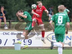 Toto - Pokal - Saison 2026/27 - SV Manching - SV Heimstetten - Daniel Schweiger (Nr.11 - SV Manching) - Quentin Kehl rot Heimstetten  - Foto: Meyer Jürgen