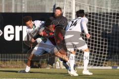 Bayernliga Nord - Saison 2024/25 - FC Ingolstadt 04 II - SC Eltersdorf - Said Souleymane (Nr.17 - FCI U21) - Alexander Beusch weiss Eltersdorf - Foto: Meyer Jürgen