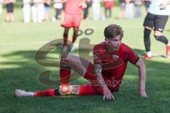 Toto-Pokal; FSV Harthof München - FC Ingolstadt 04; Frederik Christensen (11, FCI) am Boden Torchance verpasst
