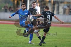 Bezirksliga - Saison 2024/25- FC Fatih Ingolstadt - SVN München - Rudi Gerhartsreiter blau München - Eduard Hardok (Nr.9 - FC Fatih) - Foto: Meyer Jürgen