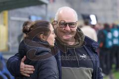 3. Liga - Saison 2025/26 - Waldhof Mannheim  -  FC Ingolstadt 04 - Vorsitzender des Vorstandes Peter  Jackwerth (FC Ingolstadt 04) - Cheftrainerin Sabrina Wittmann (FC Ingolstadt 04) - Foto: Meyer Jürgen