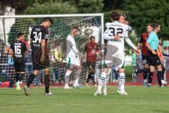 3. Liga; Testspiel; FC Ingolstadt 04 - Borussia Mönchengladbach; Tor Jubel Treffer Neuhaus Florian (32 BMG) Elvedi Nico (30 BMG) Lukas Fröde (34, FCI)