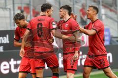 3. Liga; FC Ingolstadt 04 - Erzgebirge Aue; Tor Jubel Treffer Fredrik Carlsen (8, FCI) Yann Sturm (7, FCI) Linus Rosenlöcher (19, FCI) Marcel Costly (22, FCI)