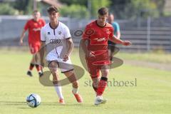 Bayernliga Nord - Saison 2024/25 - FC Ingolstadt 04 II - ASV Neumarkt - Kurt Pestel (Nr.19 - FCI U21)Majewski Philipp rot Neumarkt - XXXXX - Foto: Meyer Jürgen