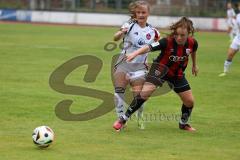 2. Bundesliga Frauen - Saison 2024/25 - FC Ingolstadt 04 Frauen - 1. FC Nürnberg - Wolski Lea (Nr.5 - FCI Frauen) - Guttenberger Luisa weiss Nürnberg - Foto: Meyer Jürgen