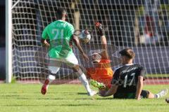 Bezirksliga - Saison 2025/26 - FC Fatih Ingolstadt - TSV Gaimersheim - Nico von Swiontek Brzezinski (Nr.17 - TSV Gaimersheim) - Daniel Wolf Torwart Fatih - Foto: Meyer Jürgen