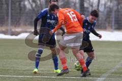 Schanzer Amateurcup 2026 - SV Haunwöhr - SC Irgertsheim - Pascal Mundil blau Haunwöhr - David Lecher meier orange Irgertsheim - Foto: Meyer Jürgen