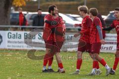 Kreisliga - Saison 2025/26- TSV Kösching - SV Zuchering - Jonas Betz blau Kösching - Leander Friedl rot Zuchering mit dem 0:1 Führungstreffer - jubel  - Foto: Meyer Jürgen