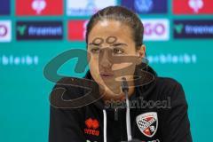 DFB-Pokal; FC Ingolstadt 04 - 1. FC Kaiserslautern; Pressekonferenz Interview Cheftrainerin Sabrina Wittmann (FCI)