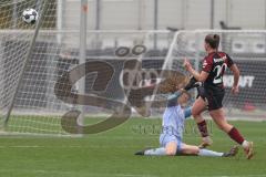 DFB Pokal - Frauen - Saison 2025/26 - FC Ingolstadt 04 Frauen - 1. FC Nürnberg - Torwart Anna-Lena Daum (Nr.22 - FC Ingolstadt Frauen I) hält einen Alleingang von Baumgärtl Jacqueline rot Nürnberg - XXXXX - Foto: Meyer Jürgen