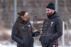 3. Liga - Saison 2025/26 - FC Ingolstadt 04 - Trainingsauftakt nach der Winterpause - Cheftrainerin Sabrina Wittmann (FCI) im Gespräch mit Nico Antonitsch - XXXXX - Foto: Meyer Jürgen