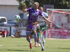 Testspiel - Saison 2026/27 - VFB Eichstätt - FC Ingolstadt 04 - Lars Lokotsch (Nr.13 - FCI) - Elias Herger (Nr.11 - VFB Eichstätt) - Foto: Meyer Jürgen