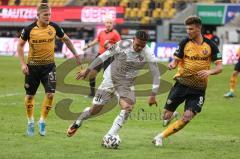 3. Liga - Dynamo Dresden - FC Ingolstadt 04 - Justin Butler (31, FCI) Stor Luka (37 Dresden) Mörschel Heinz (8 Dresden)