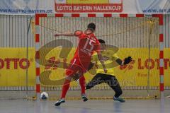 Lotto - Hallen - Bayerncup - Oberbayern -  Saison 2022/2023  - FC Fatih - Traunstein - 1:1 - Maximilian Kalus
 #15 Fatih - Sergiu Nuta Torwart Traunstein - Foto: Meyer Jürgen