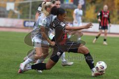 2. Frauen Bundesliga - Saison 2025/26- FC Ingolstadt 04 - VFL Wolfsburg - Anny Kerim - Lindland weiss Wolfsburg - Melissa Kuya Kuya -Strobel (Nr.14 - FC Ingolstadt Frauen I) - Foto: Meyer Jürgen
