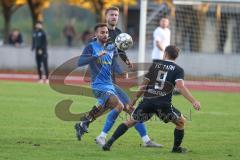 Bezirksliga - Saison 2024/25- FC Fatih Ingolstadt - SVN München - Rudi Gerhartsreiter blau München - Eduard Hardok (Nr.9 - FC Fatih) - Foto: Meyer Jürgen