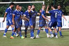 Kreisliga
 - Saison 2024/25- TSV Oberh./Unterhaunstadt - SV Kasing-  - Der 2:0 Führungstreffer durch Ramazan Kumaz blau Oberh.Unterhaunstadt - jubel - Foto: Meyer Jürgen