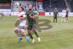 3. Liga; VfB Stuttgart 2 - FC Ingolstadt 04; Zweikampf Kampf um den Ball Schumann Frederik (3 VFB) David Kopacz (29, FCI)