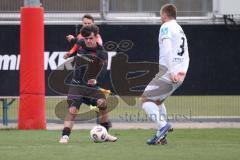 3. Liga - Testspiel - Saison 2025/26 - FC Ingolstadt 04 - SSV 1846 Ulm - Timo Hengmith (Nr.41 - FCI) - Niko Vukancic (Nr.3 - SSV Ulm) - Foto: Meyer Jürgen