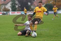 Kreisliga - Saison 2024/25- TSV Lichtenau - FC Mindelstetten - Boris Manko gelb Lichtenau - Christoph Riegler weiss Mindelstetten - Foto: Meyer Jürgen