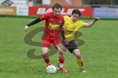 Kreisliga - Saison 2024/25- TSV Kösching - FC Hitzhofen/Oberzell - Benedikt Schneeberger rot Kösching - Silas Furino gelb Hitzhofen - Foto: Meyer Jürgen