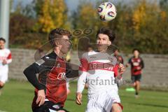A-Junioren Bundesliga -  Saison 2026/27 - FC Ingolstadt 04 - VFB Stuttgart - Walther Felix rot FCI - Zezelj Nino weiss Stuttgart -  Foto: Meyer Jürgen