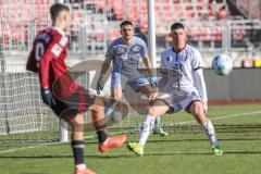 Testspiel; 1. FC Nürnberg - FC Ingolstadt 04 - Stefanos Tzimas (9 FCN) Torwart Simon Simoni (41, FCI) Felix Keidel (43, FCI)