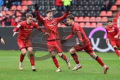 3. Liga; FC Ingolstadt 04 - TSV Havelse; Tor Jubel Treffer 2:1 Max Besuschkow (17, FCI) Georgios Antzoulas (6, FCI) Simon Lorenz (32, FCI)