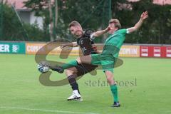 Bezirksliga - Saison 2025/26 - FC Gerolfing - TSV Gaimersheim - Lukas Achhammer (Nr.9 - FC Gerolfing) - Elias Burgfeld (Nr.11 - TSV Gaimersheim) - Foto: Meyer Jürgen