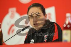 3. Liga; SSV Jahn Regensburg - FC Ingolstadt 04; Interview Pressekonferenz Cheftrainerin Sabrina Wittmann (FCI)