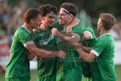Bezirksliga - Saison 2025/26 - FC Gerolfing - TSV Rohrbach - Der 1:0 Führungstreffer durch David Simm (Nr.7 - FC Gerolfing) - jubel -  - XXXXX - Foto: Meyer Jürgen