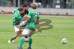 Bezirksliga - Saison 2024/25 - Akif Abasikeles (Nr.20 - FC Fatih) - Quirin Nuber (Nr.16 - FC Gerolfing) -  Foto: Meyer Jürgen