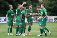 Landesliga - Saison 2024/25 - SV Manching - FSV Pfaffenhofen - Der 2:1 Führungstreffer durch Cedric Sengl (Nr.16 - SV Manching) - jubel  - Foto: Meyer Jürgen