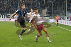 3. Liga - Saison 2025/26 - Waldhof Mannheim  -  FC Ingolstadt 04 - Lukas Klünter (Nr.24 - Waldhof Mannheim) - Marcel Costly (Nr.22 - FC Ingolstadt 04) - Foto: Meyer Jürgen