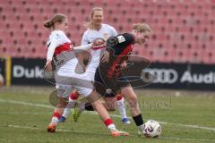 2. Bundesliga Frauen - Saison 2025/26 - FC Ingolstadt 04 Frauen - VFB Stuttgart  - Nina Penzkofer (Nr.29 - FC Ingolstadt Frauen I) - Schetter Leonie weiss Stuttgart  - Foto: Meyer Jürgen